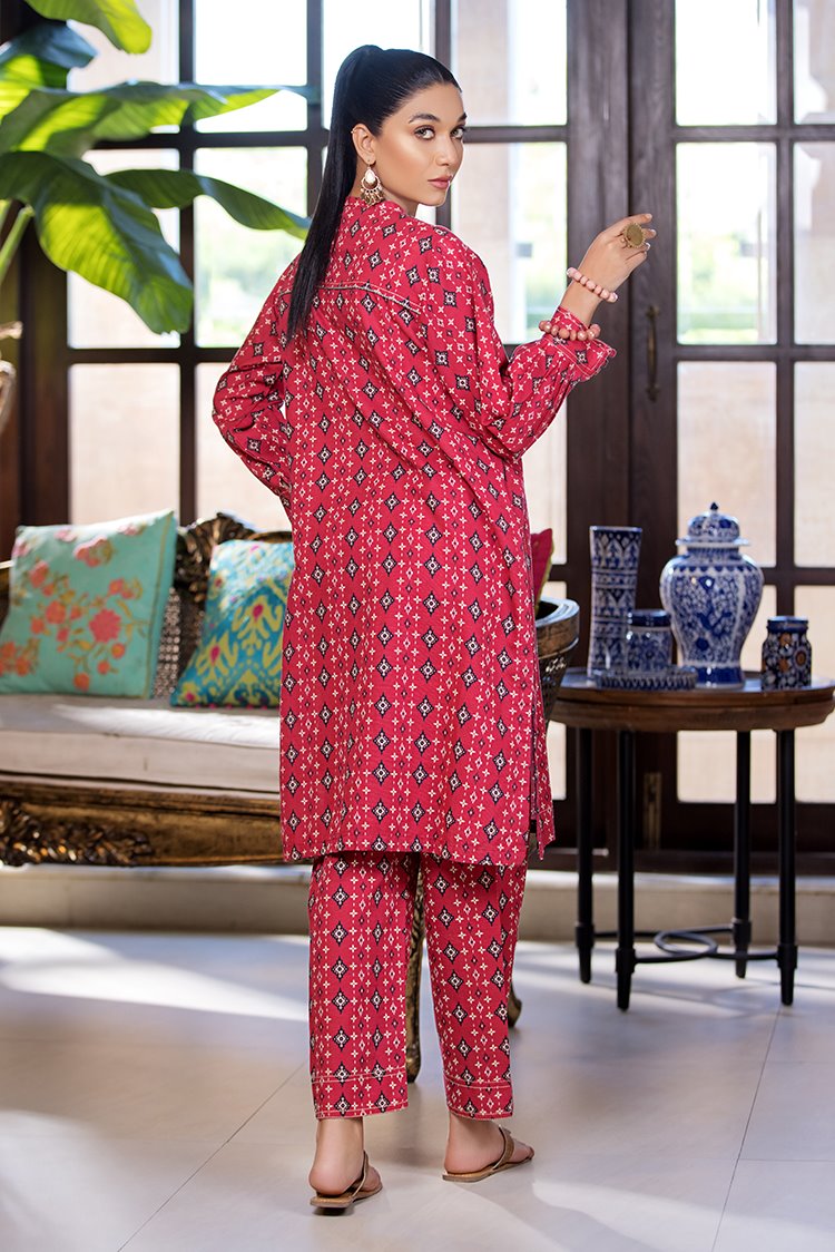 Picture of Ellena - Printed Slub Khaddar 2-PC Suit - Available at Raja Sahib