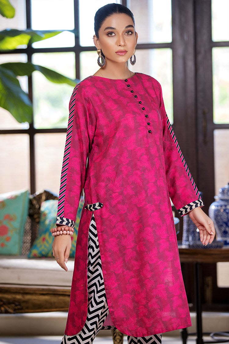 Picture of Ellena - Printed Slub Khaddar 2-PC Suit - Available at Raja Sahib