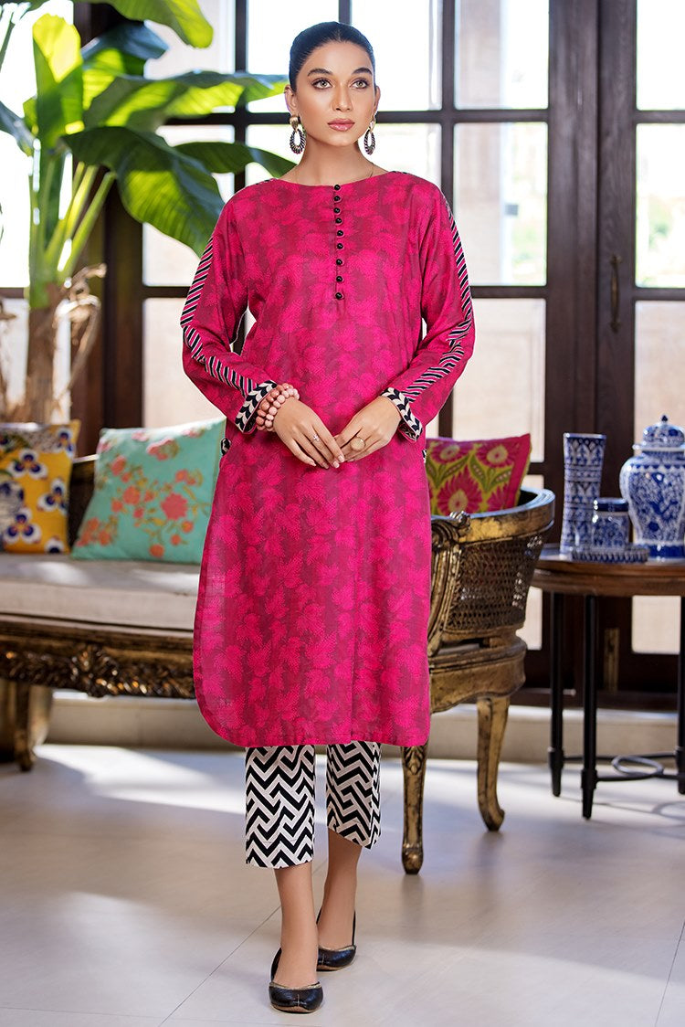 Picture of Ellena - Printed Slub Khaddar 2-PC Suit - Available at Raja Sahib