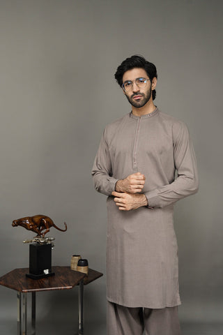 Black Pearl-Rosy Brown Kameez Shalwar - C11BR