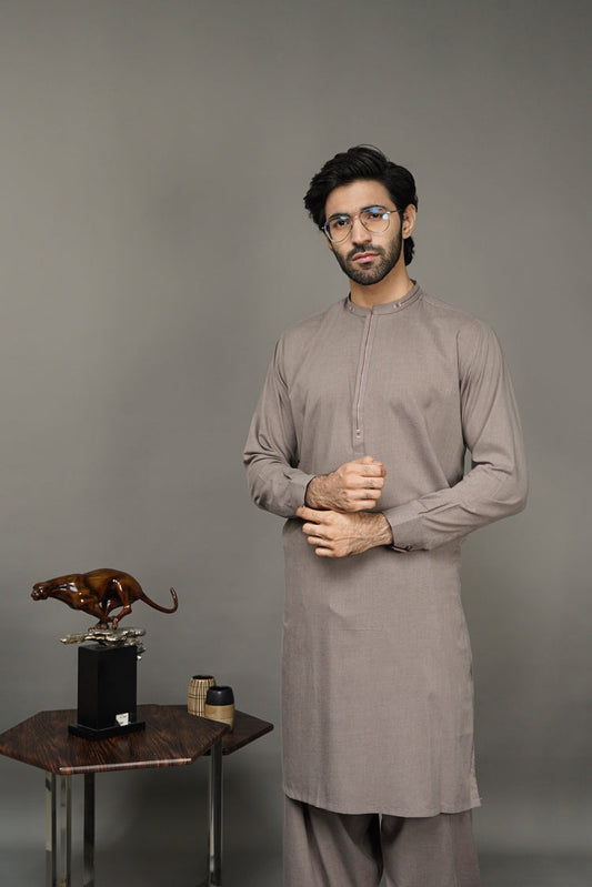 Picture of Black Pearl-Rosy Brown Kameez Shalwar - C11BR - Available at Raja Sahib