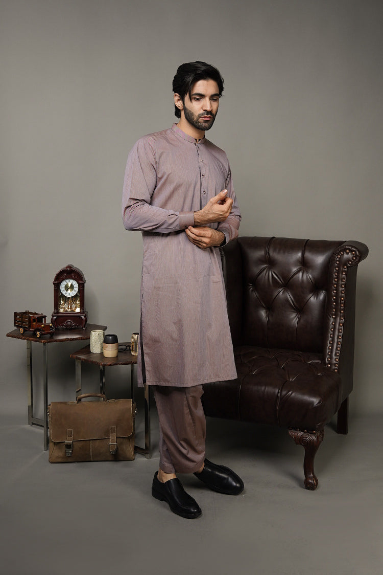 Picture of Black Pearl-Rosy Brown Kameez Shalwar - CT57MR - Available at Raja Sahib