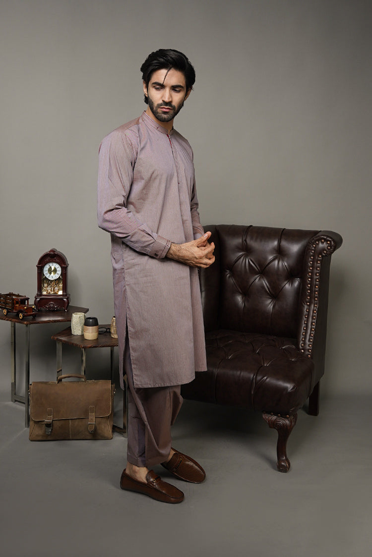 Picture of Black Pearl-Rosy Brown Kameez Shalwar - CT58MR - Available at Raja Sahib