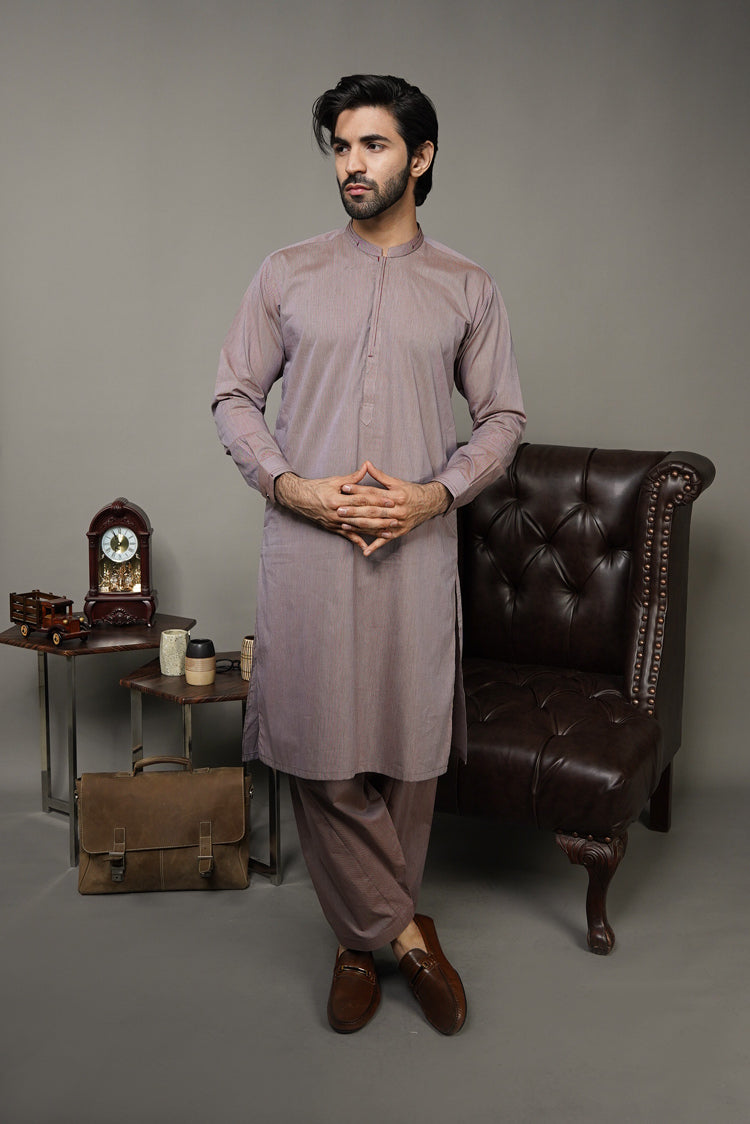 Picture of Black Pearl-Rosy Brown Kameez Shalwar - CT58MR - Available at Raja Sahib