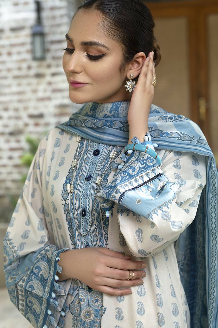 Picture of Ellena - Sarah EY-L3-6-03 Summer Treat Lawn 3-PC Suit - Available at Raja Sahib