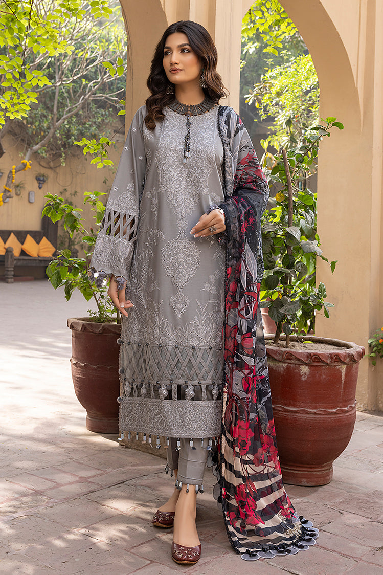 Picture of Ellena - Tabeer EY-4-04 Tehzeeb Chikankari Eid Festive Lawn Collection - Available at Raja Sahib