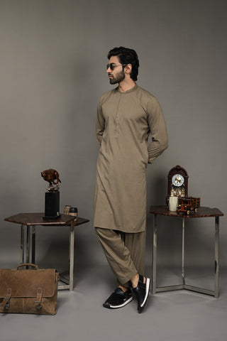 Black Pearl-Tan Kameez Shalwar - C21BR