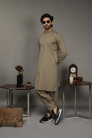 Black Pearl-Tan Kameez Shalwar - C21BR