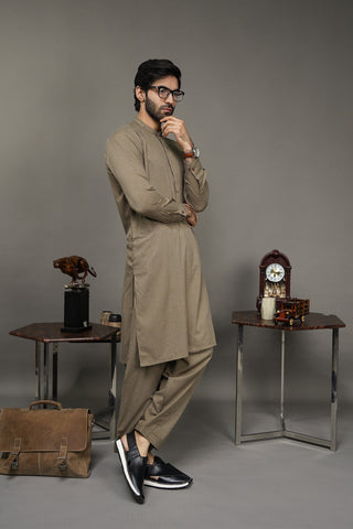 Picture of Black Pearl-Tan Kameez Shalwar - C26BR - Available at Raja Sahib