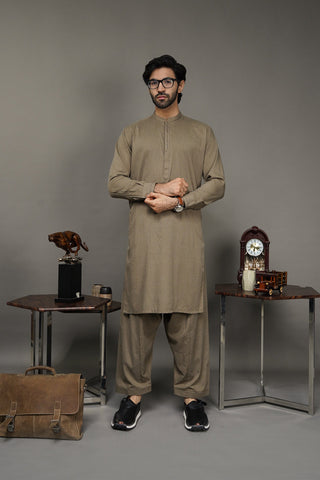 Picture of Black Pearl-Tan Kameez Shalwar - C26BR - Available at Raja Sahib