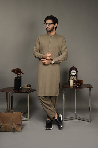 Picture of Black Pearl-Tan Kameez Shalwar - C26BR - Available at Raja Sahib